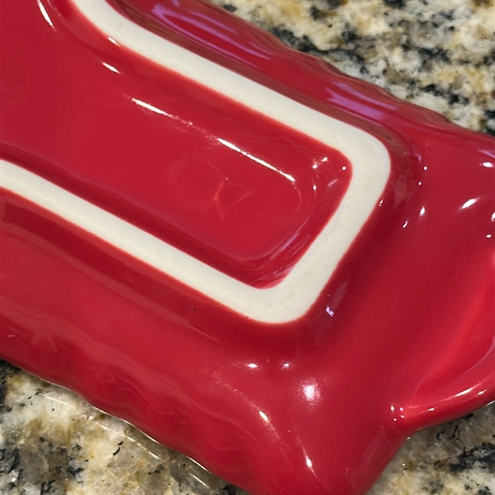 Retired NWT Fiestaware Fiesta Christmas Light Bulb Appetizer Plate in Scarlet - Picture 5 of 5